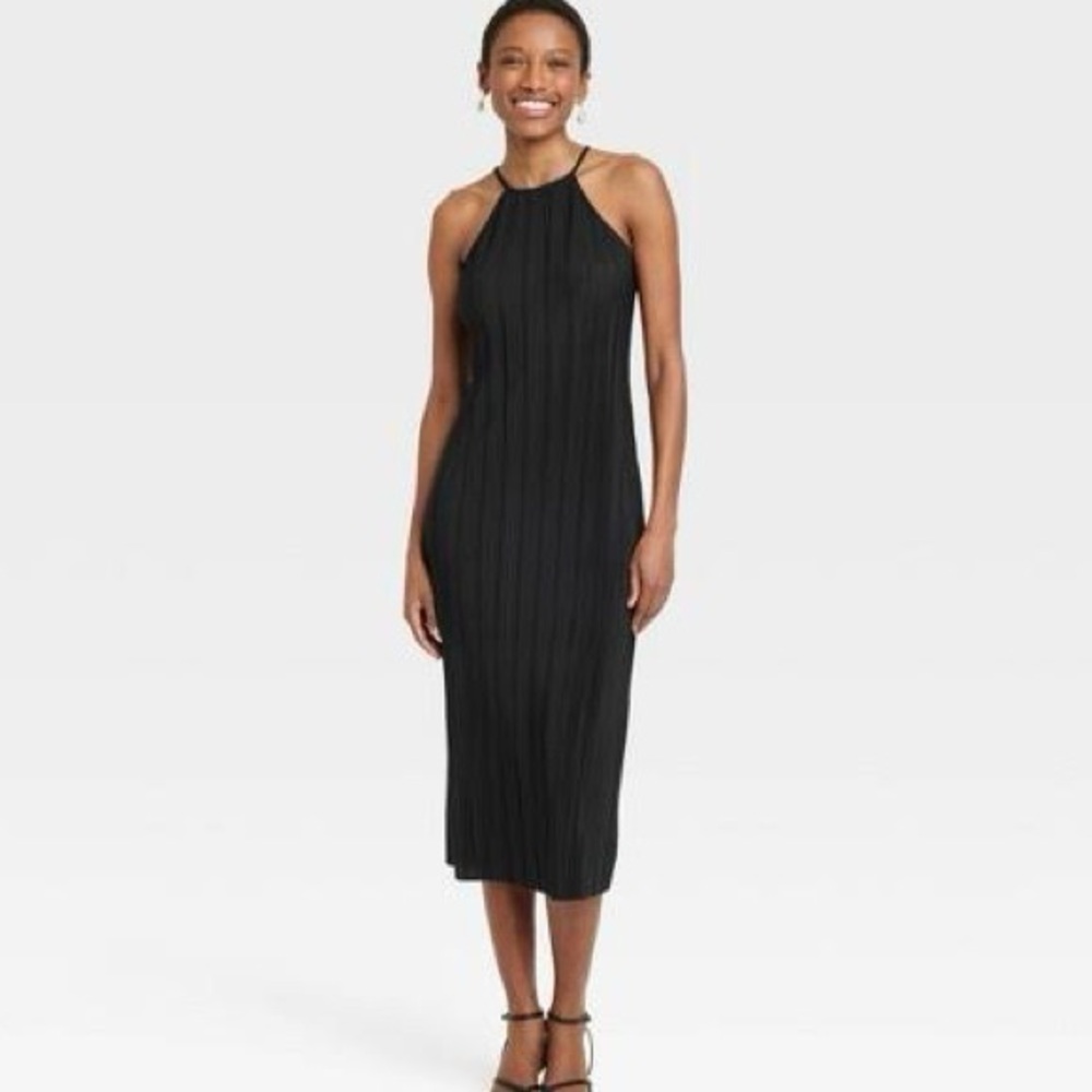 A New Day Black Midi Shift Dress from Target, Size XS, Brand New With Tags